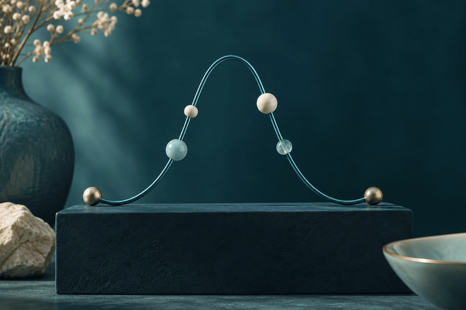 Original decorative study illustration for Positive or Negative Z-Score? Sketch the Position Before Using the Table